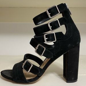 Sam Edelman Buckle Suede Sandals - Size 8